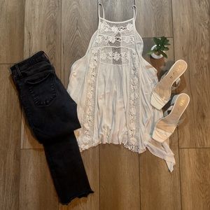 Free People lace floral tank